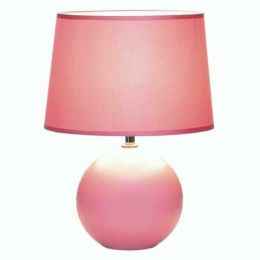 Accent Plus Ceramic Sphere Base Table Lamp - Pink