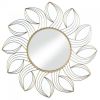 Accent Plus Metal Petals Golden Wall Mirror