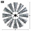 Accent Plus Galvanized Metal Windmill Wall Clock