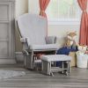 Victoria Glider And Ottoman In Gray/Light Gray