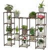 Plant Stand; Wood Indoor Outdoor Tiered Plant Shelf; 6 Tiers 14 Potted; Multi-Functional Creative Plant Shelves Ladder Plant Holder for Indoor Outdoor