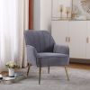 Modern Mid Century Chair velvet Sherpa Armchair for Living Room Bedroom Office Easy Assemble