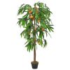 Artificial Plant Mango Tree with Pot Green 59.1"