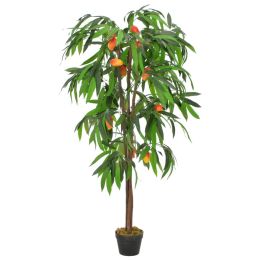 Artificial Plant Mango Tree with Pot Green 59.1"