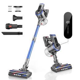 Cordless Vacuum Cleaner 400W 33KPA Stick Vacuum Cleaner with Touch Screen 45 Mins Runtime Battery 1 .2L Large Dust Cup Ultra Quiet Lightweight For Pet