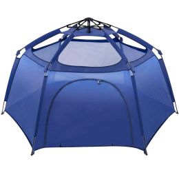 Baby Playpen Kids Play Yard Pop Up Portable Playpen Lightweight Blue