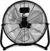 20 Inch 3-Speed High Velocity Heavy Duty Metal Industrial Floor Fans Quiet for Home; Commercial; Residential; and Greenhouse Use; Outdoor/Indoor; Blac