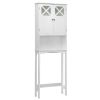 2-Door Over The Toilet Bathroom Storage Cabinet with Adjustable Shelf