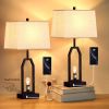 Metal USB Table Lamp (Set of 2)