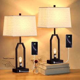 Metal USB Table Lamp (Set of 2)