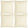 Throw Pillows 4 pcs Cream 23.6"x23.6" Fabric