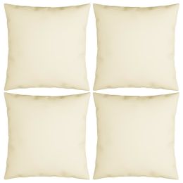 Throw Pillows 4 pcs Cream 23.6"x23.6" Fabric