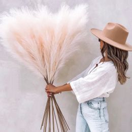 3PCS-43 inch Pampas Grass Decor Tall-Pompous Grass Large-Fluffy Artificial Pampas Grass-Fake Pampas Grass -Pompous Grass-Dried Pampas Grass