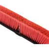 Heavy Duty Push Broom; Long Handled; 18" Indoor/Outdoor; Red; 3-Pack