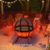 Ikuby ball style fire pit ball of fire with BBQ grill