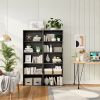 5-Shelf Storage Bookcase Modern Multi-Functional Display Cabinet Furniture Black