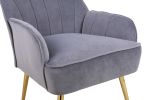 Modern Mid Century Chair velvet Sherpa Armchair for Living Room Bedroom Office Easy Assemble