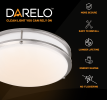 Dimmable 16" LED Ceiling Light - Elegant and Simple Recessed Ceiling Light Fixture with 3 CCT Selectable Color Temperatures - Round Nickel Plated Ceil