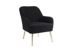 Modern Mid Century Chair Tufted Sherpa Armchair for Living Room Bedroom Office Easy Assemble