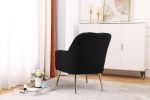 Modern Mid Century Chair Tufted Sherpa Armchair for Living Room Bedroom Office Easy Assemble