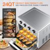 Air Fryer Toaster Oven Combo; WEESTA 7-in-1 Convection Oven Countertop; 24QT Large Air Fryer with Accessories &amp; E-Recipes; UL Certified (Upgraded