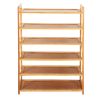 High Quality 6 Tier Wood Bamboo Shelf Entryway Storage Shoe Rack Home Furniture