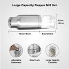 Gravity Electric Salt and Pepper Grinder Set - Automatic Pepper or Salt Mill Shaker;  Spice Grinder Battery-Operated with Adjustable Coarseness; One H