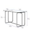 5-piece Rectangle Dining Table Set;  Tempered Glass Dining Table for Kitchen Room;  (Transparent+Black)