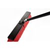 Heavy Duty Push Broom; Long Handled; 18" Indoor/Outdoor; Red; 3-Pack