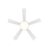 52 In Intergrated LED Ceiling Fan Lighting with White ABS Blade