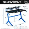 Techni Sport Blue Stryker Gaming Desk; Blue