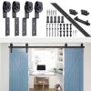 6.6ft Bypass Barn Door Hardware/Black