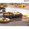 3-in-1 Electric Indoor Grill + Griddle;  Reversible Nonstick Plates;  2 Cooking Zones with Adjustable Temperature;  8-Serving;  Black