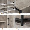 Wooden Console Table with Storage; Gray