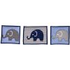 Bacati Elephants 10 Piece Crib Bedding Set; Blue/Gray