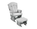 Victoria Glider And Ottoman In Gray/Light Gray