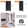 36" Electric Fireplace Recessed Slim Wall Heater