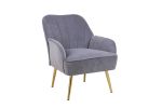 Modern Mid Century Chair velvet Sherpa Armchair for Living Room Bedroom Office Easy Assemble