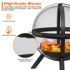 Ikuby ball style fire pit ball of fire with BBQ grill