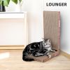 Fluffydream Cat Scratcher with Cat Toys Ball Track; Build-in Ball; L-Shaped Scratcher; Cardboard Lounge Bed; Stable and Durable; Furniture Protector;