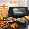 Simple Deluxe Countertop Toaster; Oven & Pizza Maker; Toaster Oven; Exquisite 4-Slice Capacity; 9 L; Black/ Matte Stainless