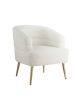 Trezona Accent Chair; White Faux Sherpa AC00125