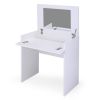 White Vanity Sets;  Makeup Vanity Table with Flip up Mirror Bedroom Dresser Table Jewelry Storage