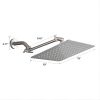 Brushed nickel 10&quot; Square Rainfall &amp; High Pressure Stainless Steel Bath Shower head