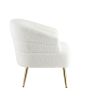 Trezona Accent Chair; White Faux Sherpa AC00125