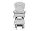 Victoria Glider And Ottoman In Gray/Light Gray