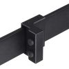 6.6ft Bypass Barn Door Hardware/Black