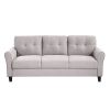 79.9" Modern Living Room Sofa Linen Upholstered Couch Furniture for Home or Office ; Light Grey; (3-Seat; Old Sku:WF288519AAR)