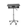 Techni Mobili Folding Table Laptop Cart; Graphite