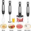 Immersion Blender Handheld;  1100W 5-in-1 Multi-Purpose Hand Blender;  12-Speed Stick Blender;  600ml Beaker;  500ml Chopper;  Egg Whisk;  Milk Frothe